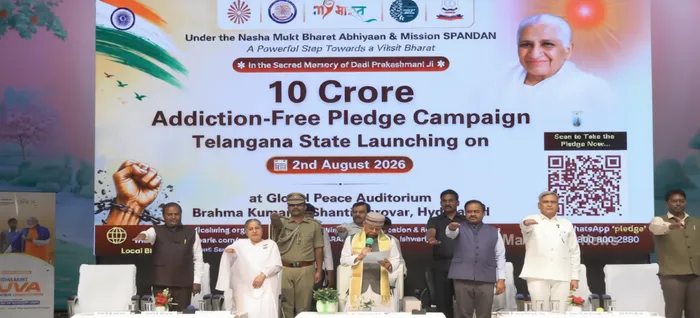 दराबाद के शांति सरोवर में 10 करोड़ नशा मुक्ति प्रतिज्ञा महाअभियान का राज्य स्तरीय शुभारंभ — photo gallery 5 दराबाद के शांति सरोवर में 10 करोड़ नशा मुक्ति प्रतिज्ञा महाअभियान का राज्य स्तरीय शुभारंभ — photo gallery 5
