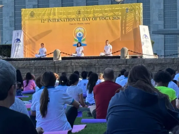 International Yoga Day Celebration in North Gardens, Manhattan, New York City