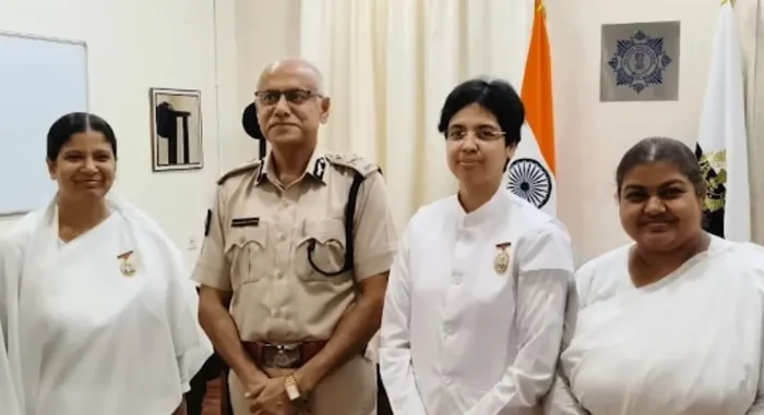 कोलकाता पुलिस आयुक्त से ब्रह्माकुमारीज़ प्रतिनिधिमंडल की शिष्टाचार भेंट