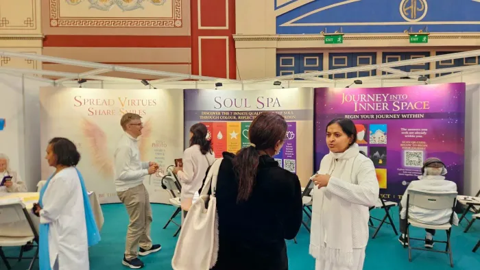 Raja Yoga Meditation Inspires Over 225 Visitors at the OM Yoga Show in London — photo gallery 1 Raja Yoga Meditation Inspires Over 225 Visitors at the OM Yoga Show in London — photo gallery 1
