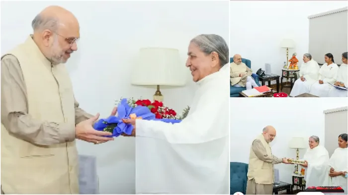 नई दिल्ली: ब्रह्माकुमारीज़ सुरक्षा प्रभाग की गृह मंत्री अमित शाह जी से महत्वपूर्ण मुलाकात