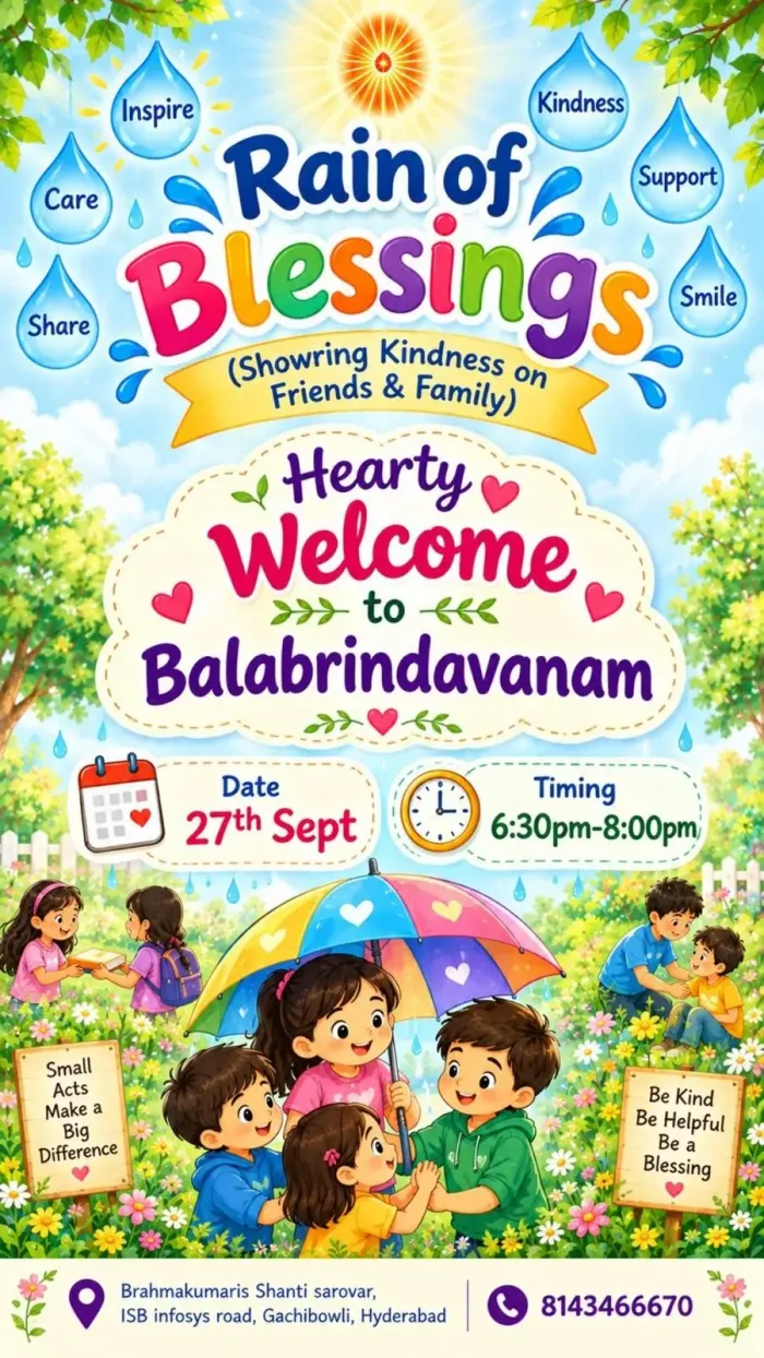 Balabrindavanam Kids Special session on "Rain of Blessings" in Hyderabad