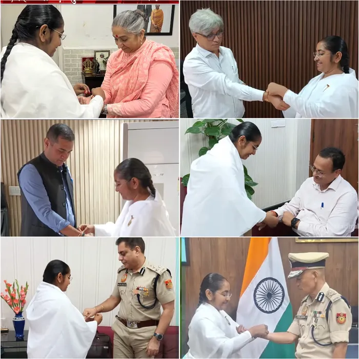 रक्षाबंधन पर ब्रह्माकुमारीज़ ने देशभर में बांधा ईश्वरीय रक्षा सूत्र, दिया पवित्रता और शांति का संदेश — article photo 54 रक्षाबंधन पर ब्रह्माकुमारीज़ ने देशभर में बांधा ईश्वरीय रक्षा सूत्र, दिया पवित्रता और शांति का संदेश — article photo 54