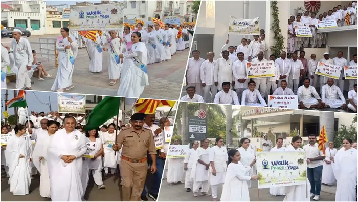 राजकोट, अटलादरा (वडोदरा) और मेहसाणा में ब्रह्माकुमारीज़ द्वारा “वॉक फॉर पीस एंड योगा” का भव्य आयोजन