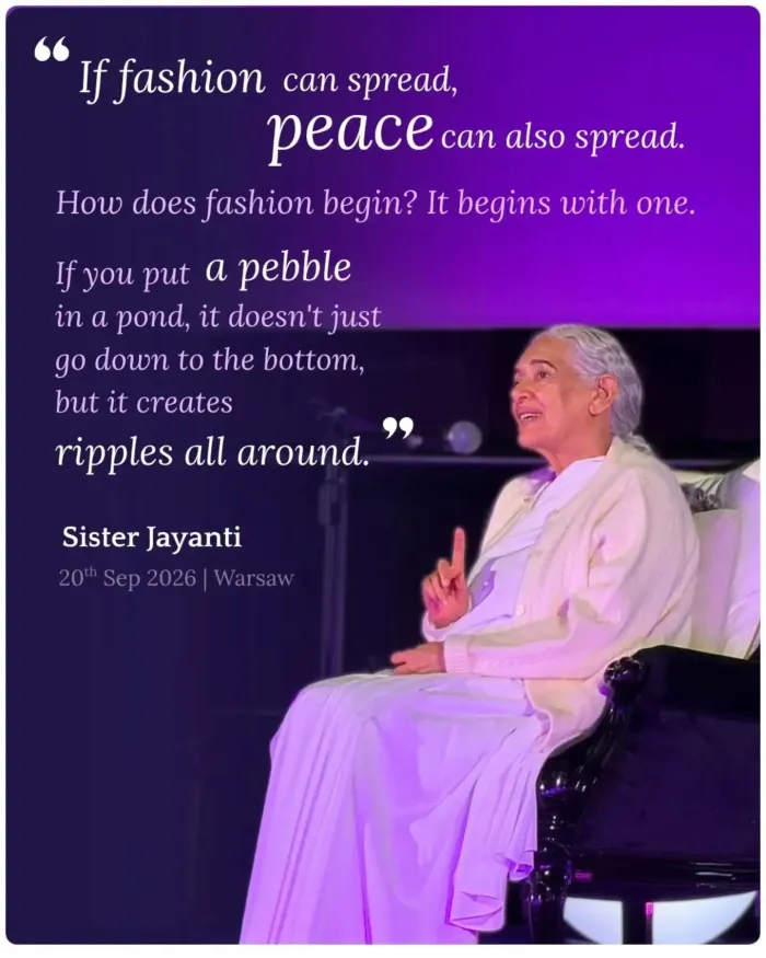 Sister Jayanti Shares Message of Inner Peace in Warsaw, Poland — photo gallery 3 Sister Jayanti Shares Message of Inner Peace in Warsaw, Poland — photo gallery 3
