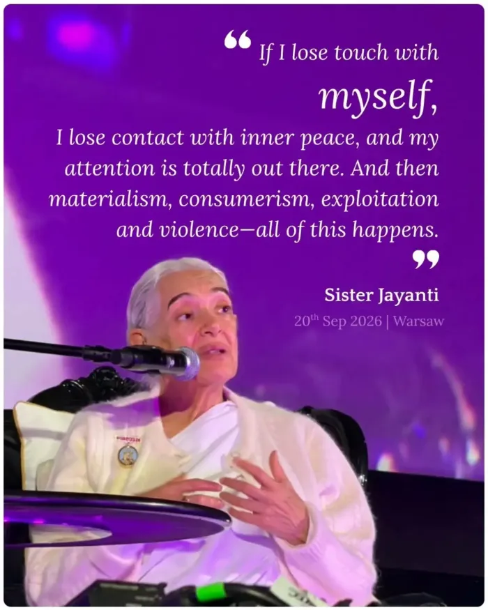 Sister Jayanti Shares Message of Inner Peace in Warsaw, Poland — photo gallery 4 Sister Jayanti Shares Message of Inner Peace in Warsaw, Poland — photo gallery 4