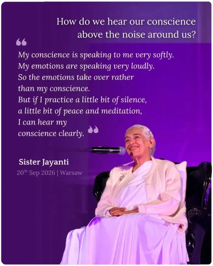Sister Jayanti Shares Message of Inner Peace in Warsaw, Poland — photo gallery 5 Sister Jayanti Shares Message of Inner Peace in Warsaw, Poland — photo gallery 5