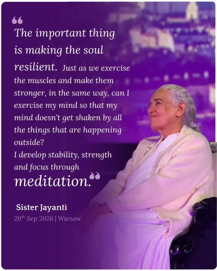 Sister Jayanti Shares Message of Inner Peace in Warsaw, Poland — photo gallery 6 Sister Jayanti Shares Message of Inner Peace in Warsaw, Poland — photo gallery 6